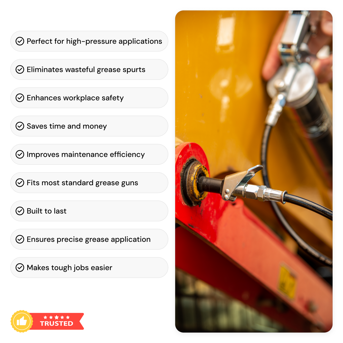 Lube Shuttle® safeLOCK: Locking Grease Coupler