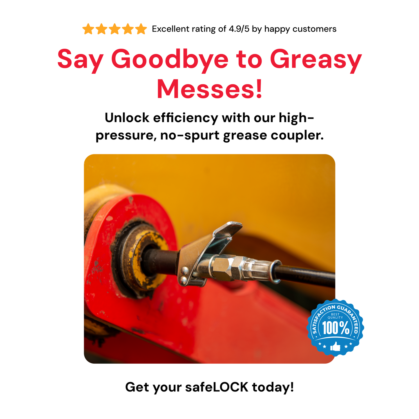 Lube Shuttle® safeLOCK: Locking Grease Coupler