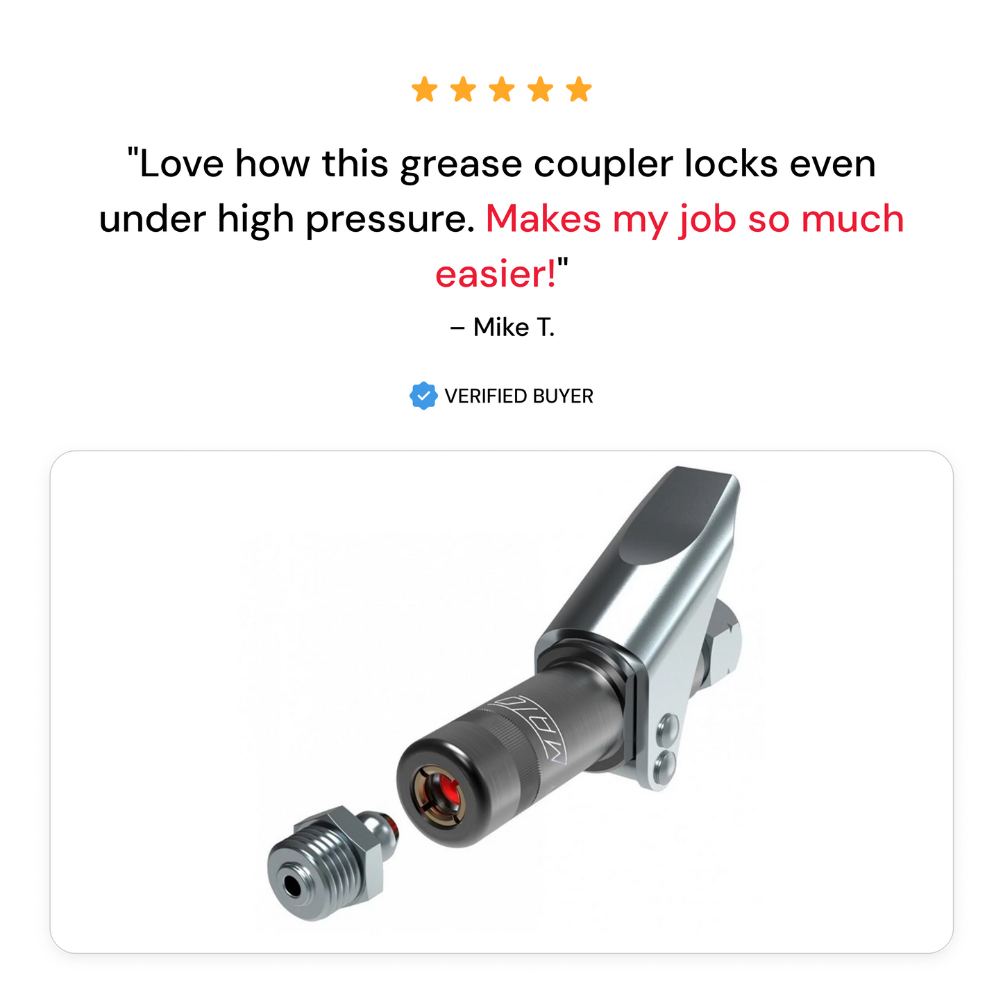 Lube Shuttle® safeLOCK: Locking Grease Coupler