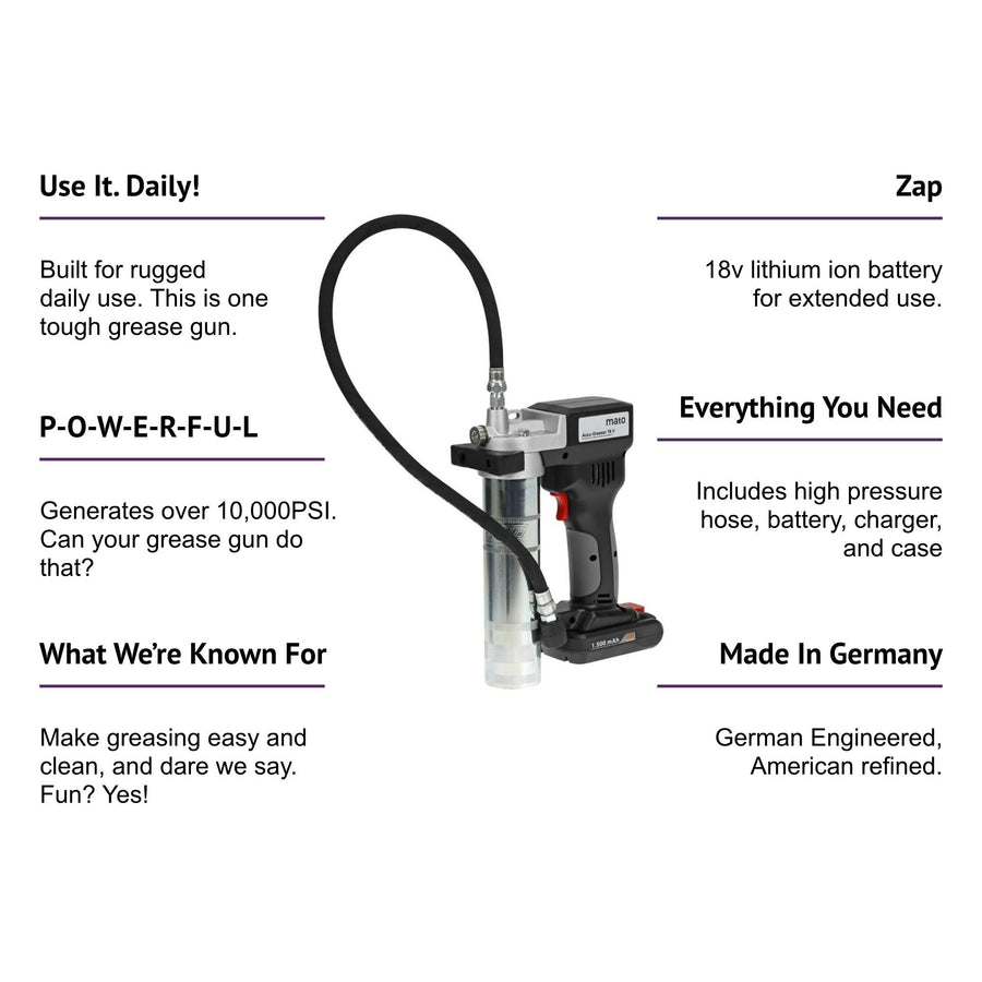 Lube-Shuttle®: Electric Grease Gun (2 batteries)